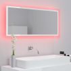 LED Bathroom Mirror High Gloss White 100x8.5x37 cm Acrylic