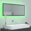 LED Bathroom Mirror High Gloss Grey 100x8.5x37 cm Acrylic