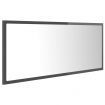 LED Bathroom Mirror High Gloss Grey 100x8.5x37 cm Acrylic