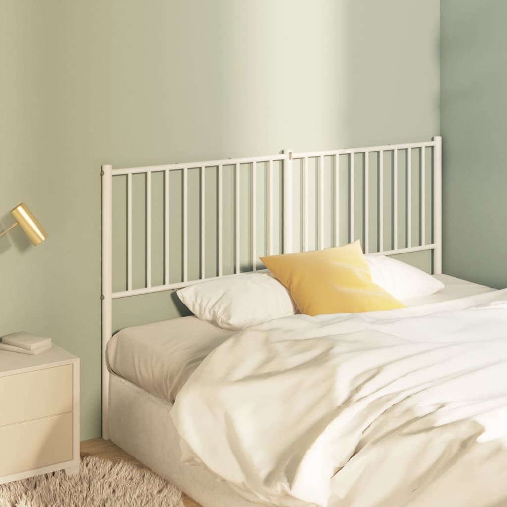 Metal Headboard White 152 cm