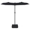Double-Head Parasol Black 316x240 cm