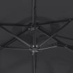 Double-Head Parasol Black 316x240 cm
