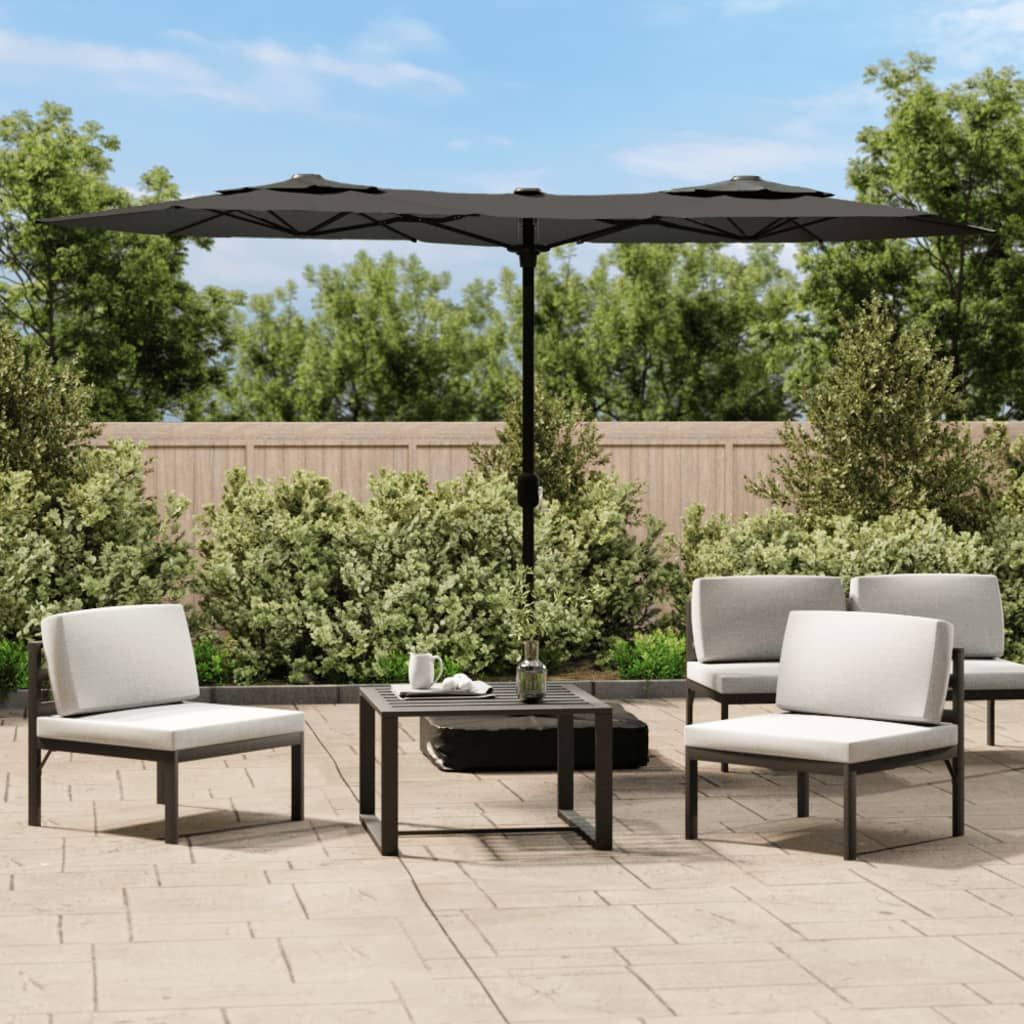 Double-Head Parasol Anthracite 316x240 cm