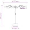 Double-Head Parasol Anthracite 316x240 cm