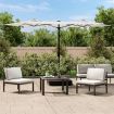 Double-Head Parasol Sand White 316x240 cm