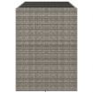 Bar Table with Glass Top Grey 145x80x110 cm Poly Rattan