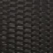 3-Seater Garden Bench with Cushions Black Poly Rattan