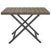 Folding Table Grey 45x35x32 cm Poly Rattan