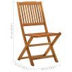 Folding Garden Chairs 4 pcs Solid Eucalyptus Wood