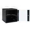 12U Wall Mounted Network Cabinet 19" IP20 600x600x640 mm