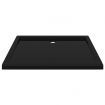 Rectangular ABS Shower Base Tray Black 80x90 cm