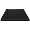 Rectangular ABS Shower Base Tray Black 80x90 cm