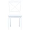 Dining Chairs 4 pcs White Solid Rubber Wood