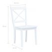 Dining Chairs 4 pcs White Solid Rubber Wood