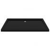 Rectangular ABS Shower Base Tray Black 80x110 cm