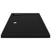 Rectangular ABS Shower Base Tray Black 80x110 cm