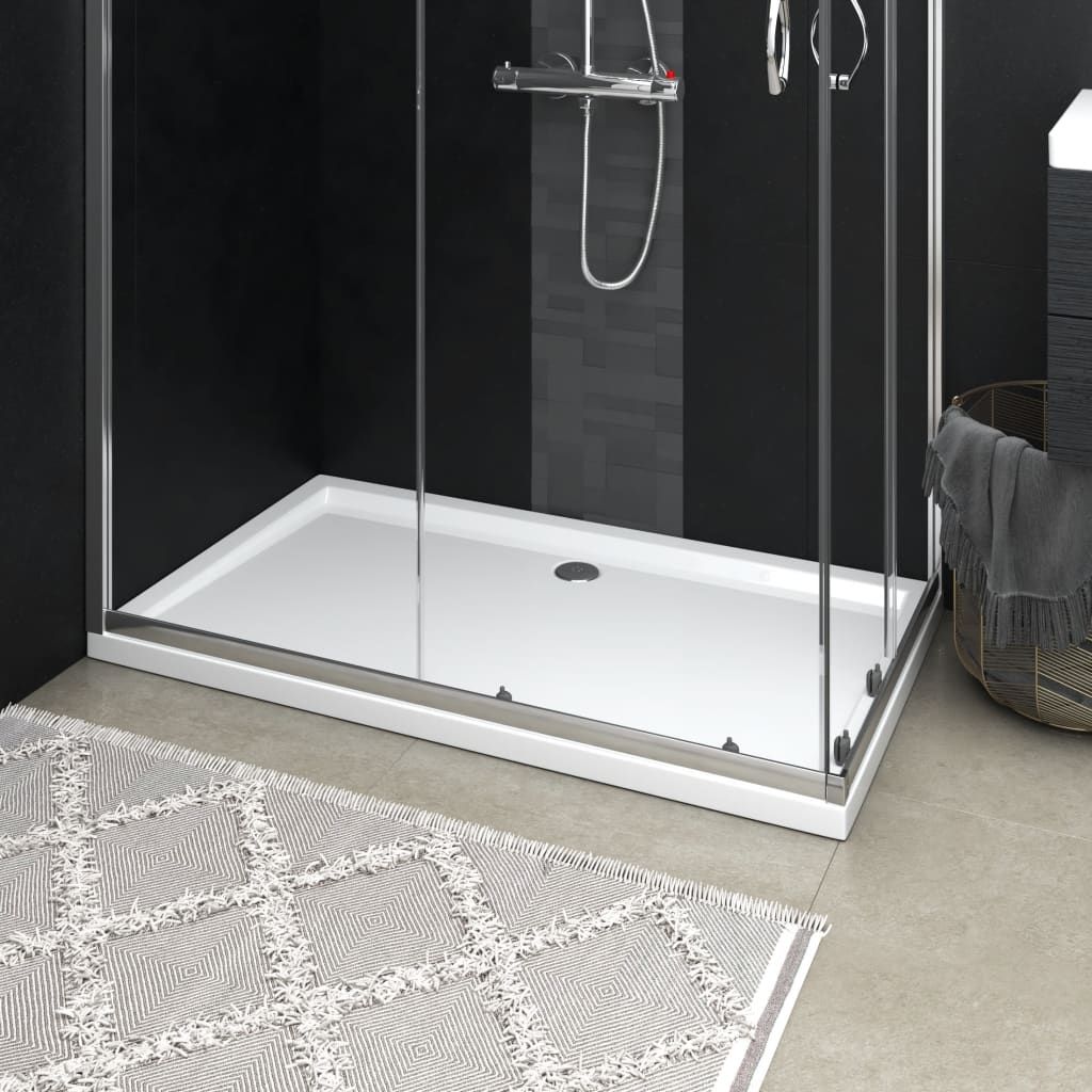 Rectangular ABS Shower Base Tray White 70x120 cm