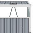 Double Garbage Bin Shed Grey 143x81x121 cm Steel