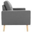 2-Seater Sofa Light Grey Fabric