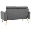 2-Seater Sofa Light Grey Fabric