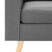 2-Seater Sofa Light Grey Fabric