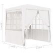 Professional Party Tent with Side Walls 2x2 m White 90 g/m²