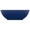 Luxury Basin Oval-shaped Matt Dark Blue 40x33 cm Ceramic