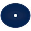 Luxury Basin Oval-shaped Matt Dark Blue 40x33 cm Ceramic