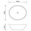 Luxury Basin Oval-shaped Matt Dark Blue 40x33 cm Ceramic