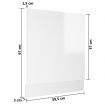 Dishwasher Panel High Gloss White 59.5x3x67 cm Engineered Wood