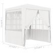 Professional Party Tent with Side Walls 2.5x2.5 m White 90 g/m²