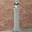 Classic Square Pillar Plant Stand Grey 17x17x66 cm MDF