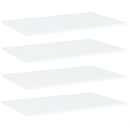 Bookshelf Boards 4 pcs White 80x50x1.5 cm Engineered Wood