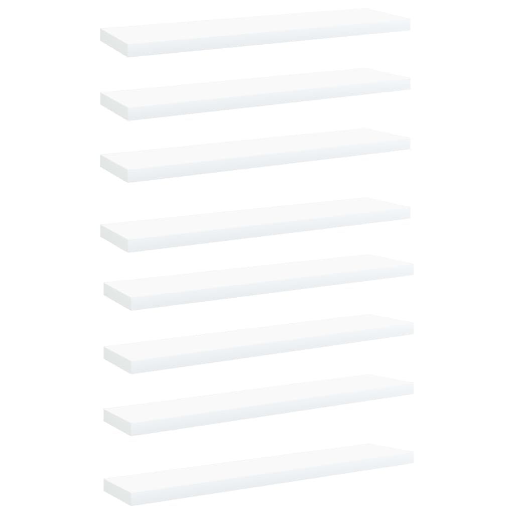 Bookshelf Boards 8 pcs White 40x10x1.5 cm Engineered Wood