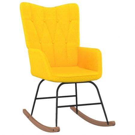 Rocking Chair Mustard Yellow Fabric