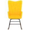 Rocking Chair Mustard Yellow Fabric