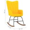 Rocking Chair Mustard Yellow Fabric