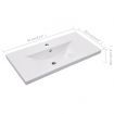 Built-in Basin 81x39.5x18.5 cm Ceramic White