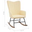 Rocking Chair Cream White Velvet