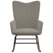 Rocking Chair Light Grey Velvet