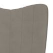 Rocking Chair Light Grey Velvet