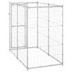 Outdoor Dog Kennel Galvanised Steel 110x220x180 cm