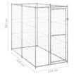 Outdoor Dog Kennel Galvanised Steel 110x220x180 cm