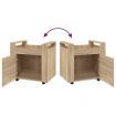 Desk Trolley Sonoma Oak 60x45x60 cm Engineered Wood