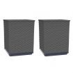 Planters 2 pcs Black 30x30x37 cm Polypropylene