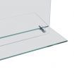 Wall Mirror with Shelf 40x60 cm Tempered Glass