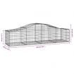 Arched Gabion Basket 200x50x40/60 cm Galvanised Iron