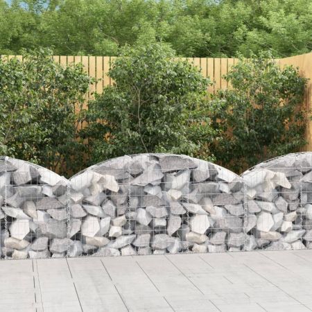 Arched Gabion Basket 150x30x60/80 cm Galvanised Iron