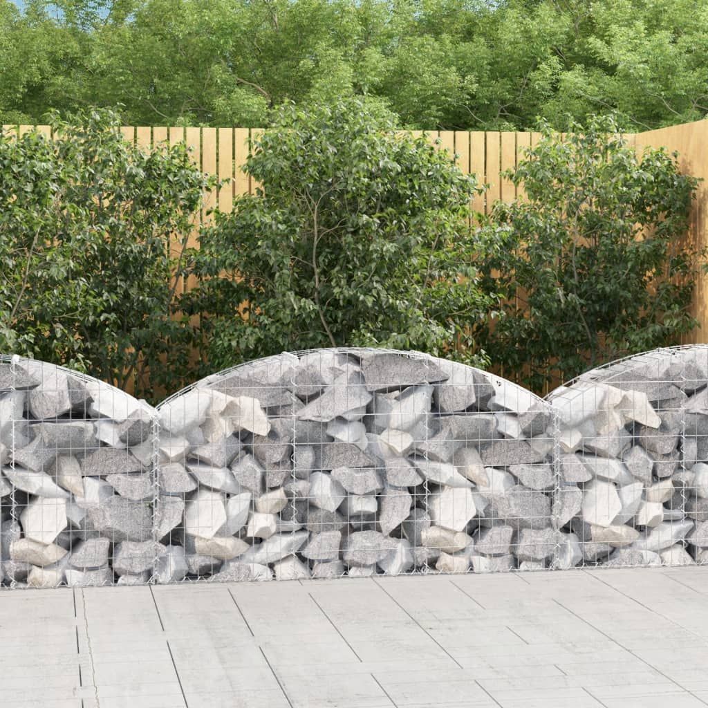 Arched Gabion Basket 150x30x60/80 cm Galvanised Iron