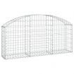 Arched Gabion Basket 150x30x60/80 cm Galvanised Iron